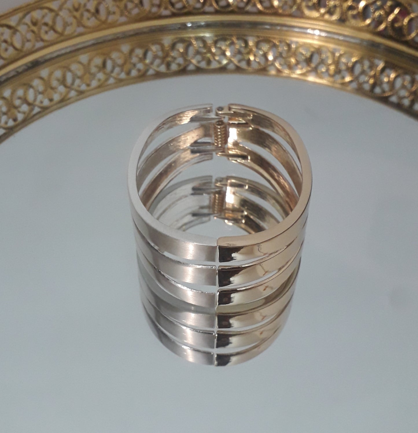 Dual Tone Cuff Bracelet