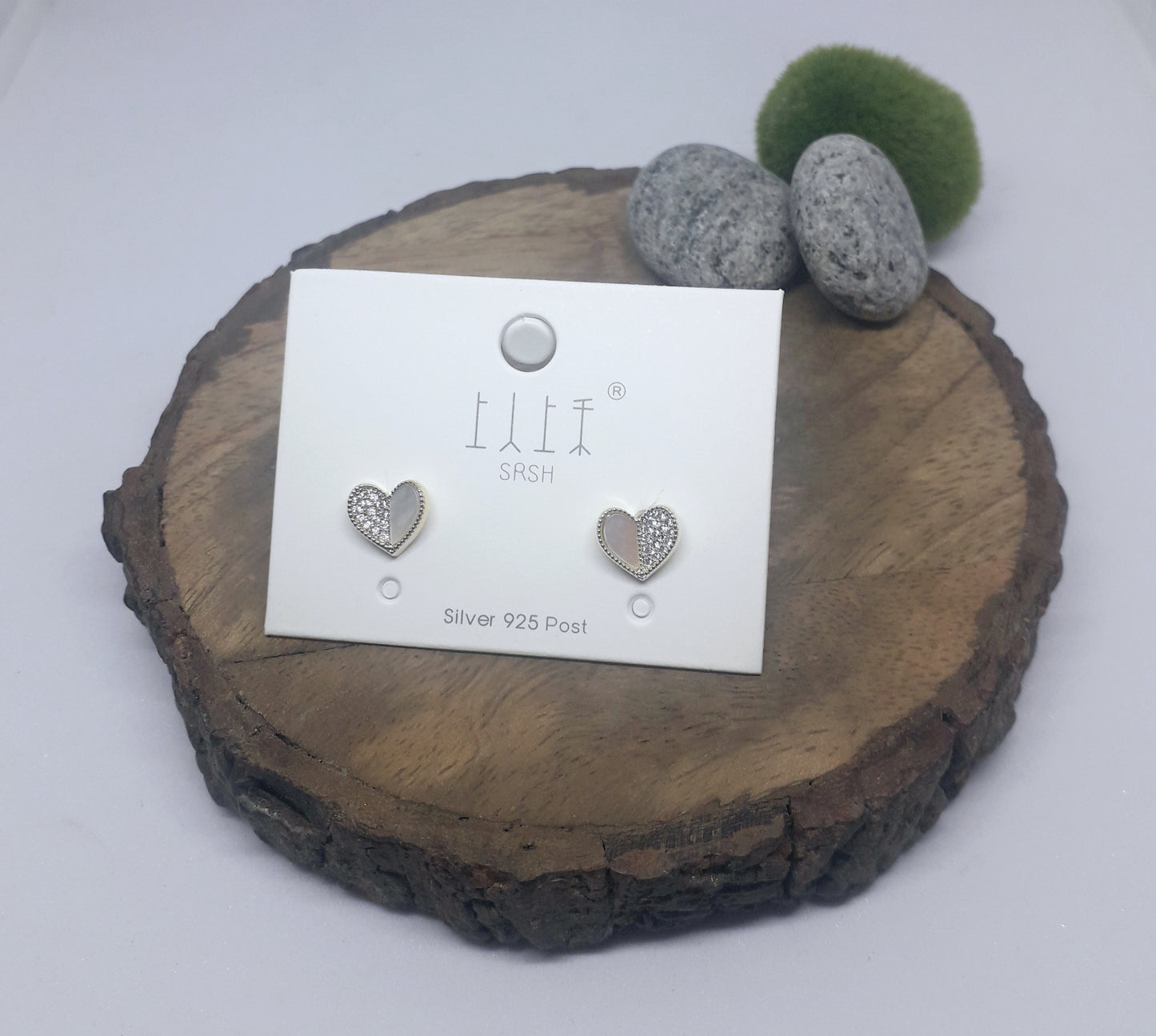 Heart Studded Studs