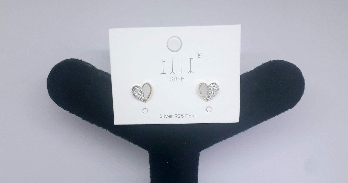 Heart Studded Studs