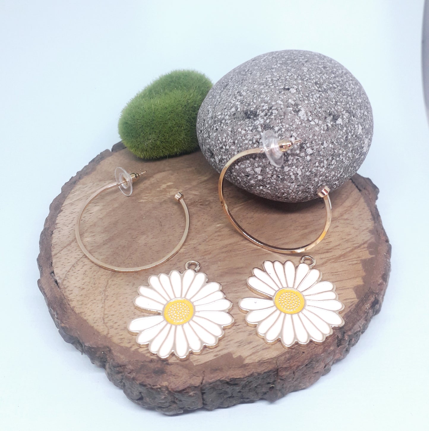 Flower Hoop 2 in 1 Earrings