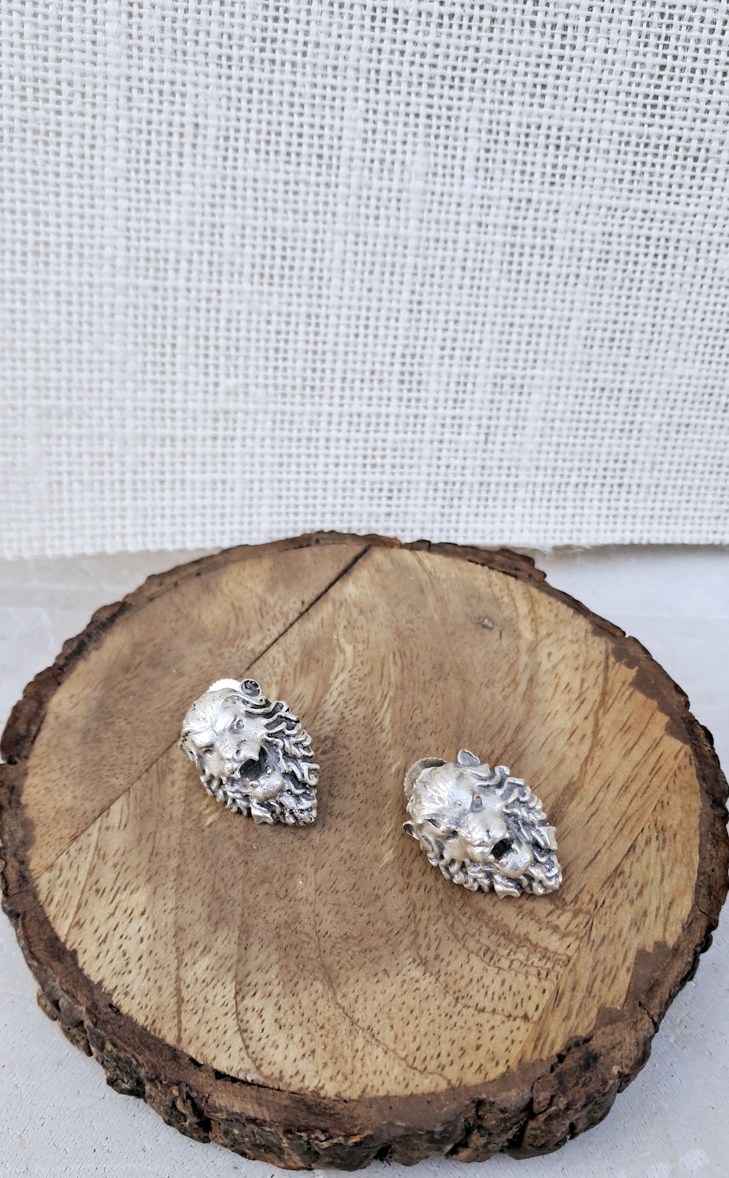 Lion Face Studs