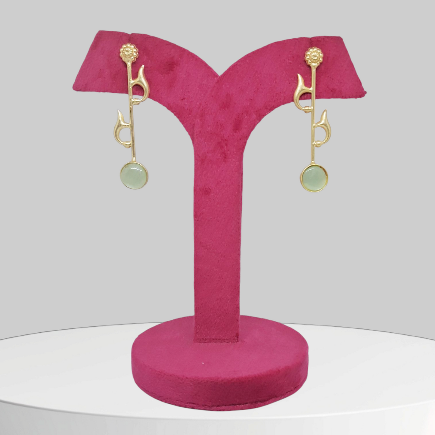 Contemporary Pastel Green Earrings