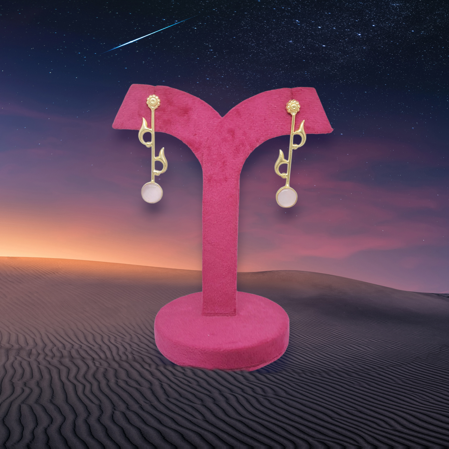 Contemporary Pastel pink Earrings