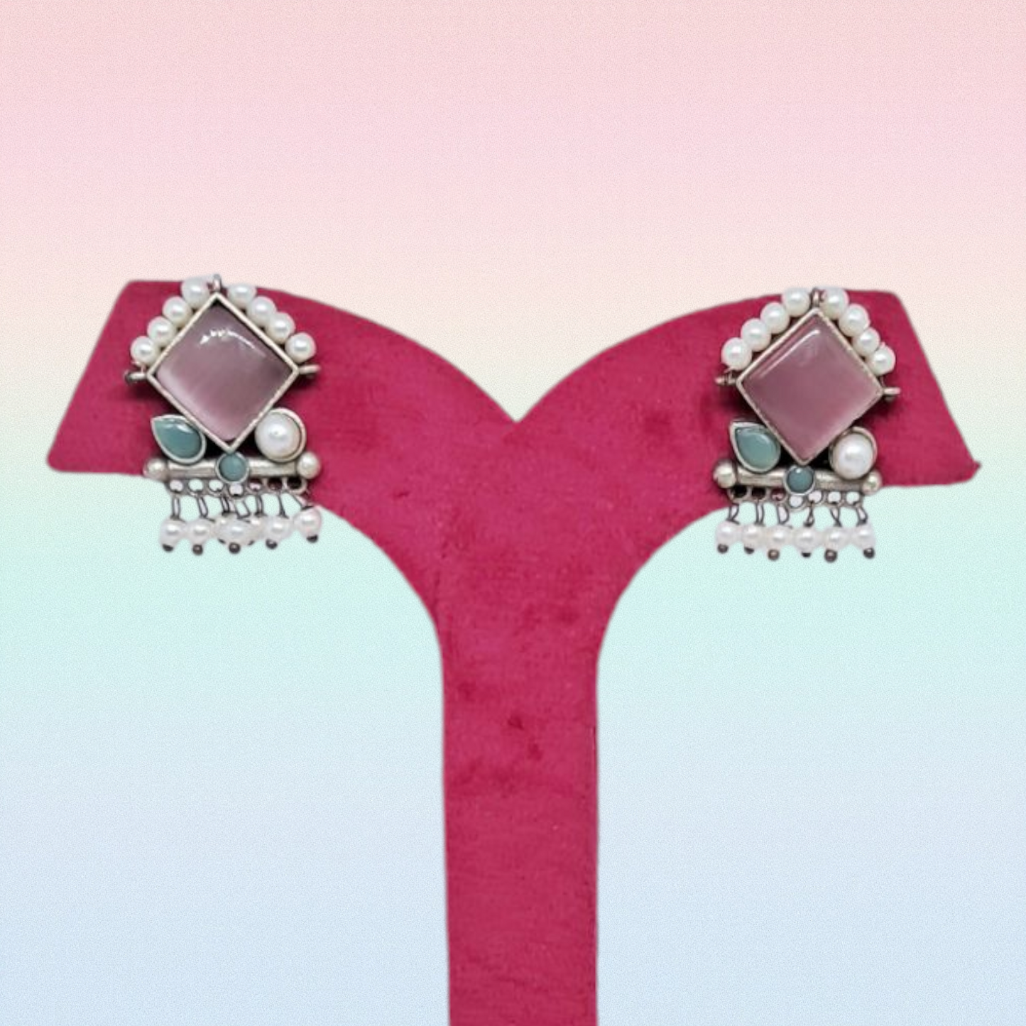 Dual Pastel shade Earrings
