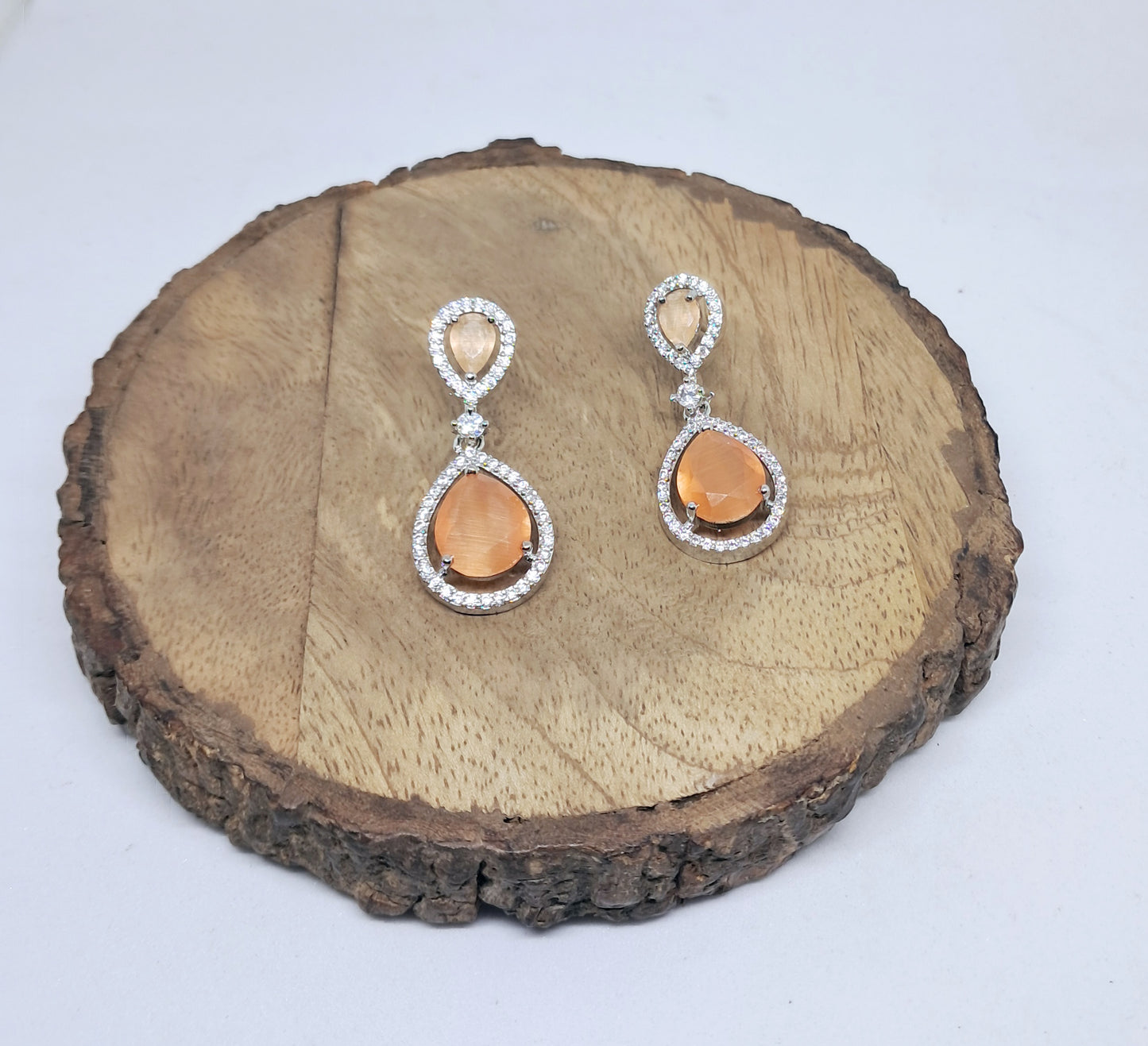 Gorgeous Peach Shade AD Danglers