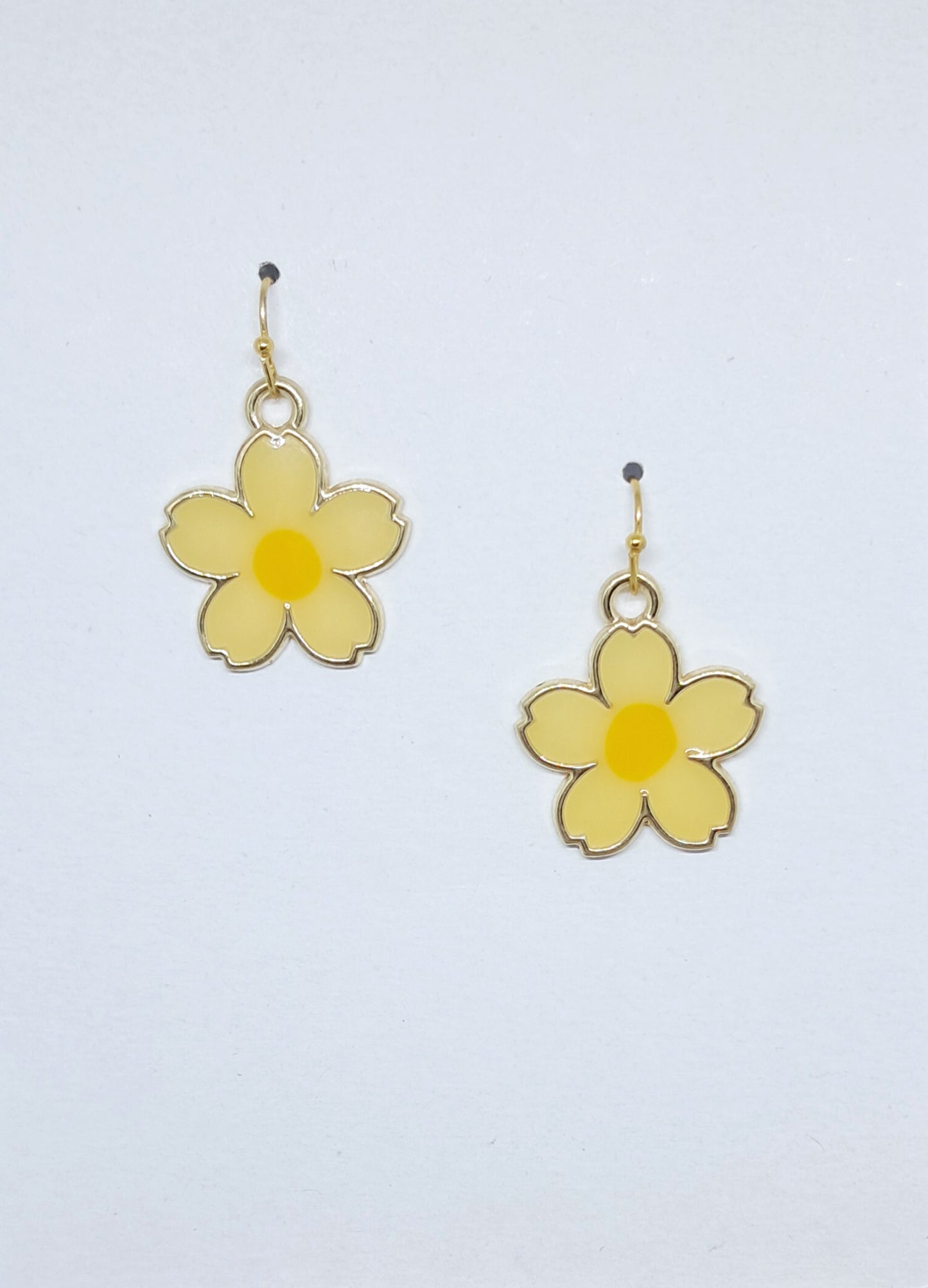 Pretty Yellow Flower Earrings