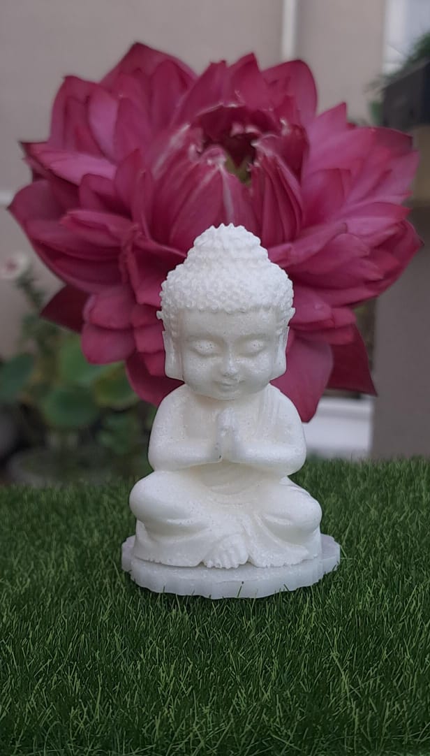 Cute Little Handmade Resin Bhuddha