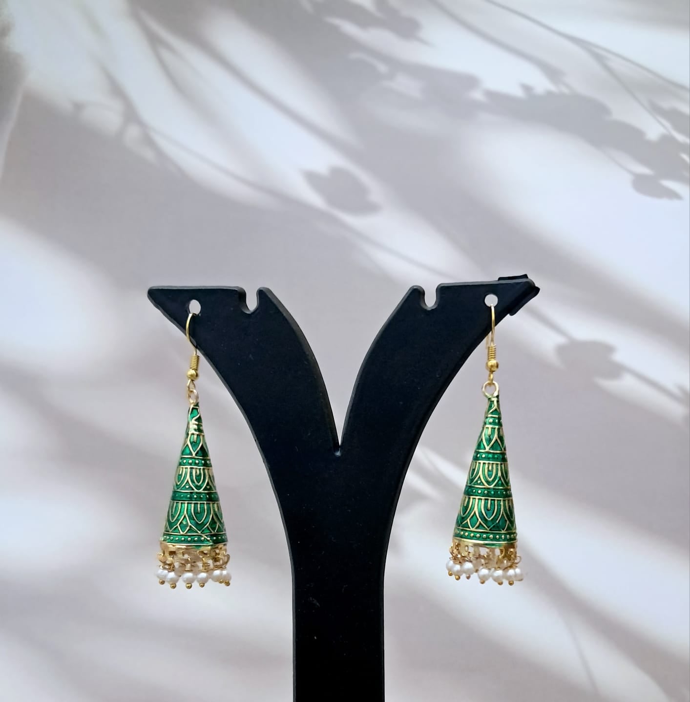 Cone Meenakari Jhumka's