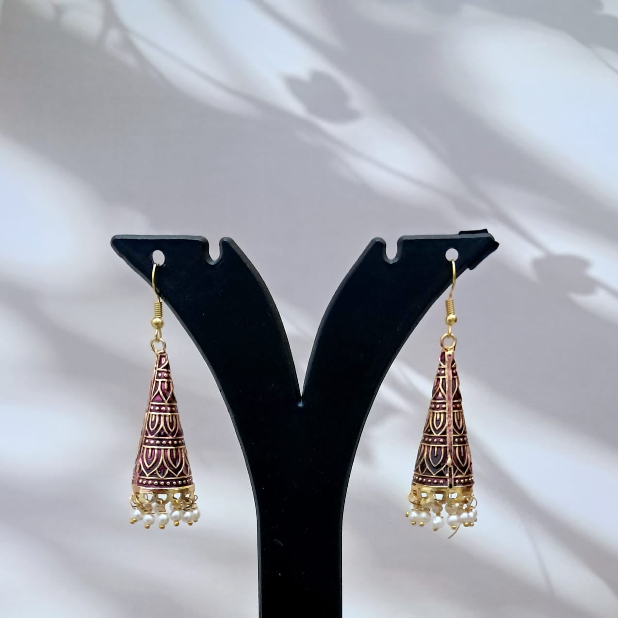 Cone Meenakari Jhumka's
