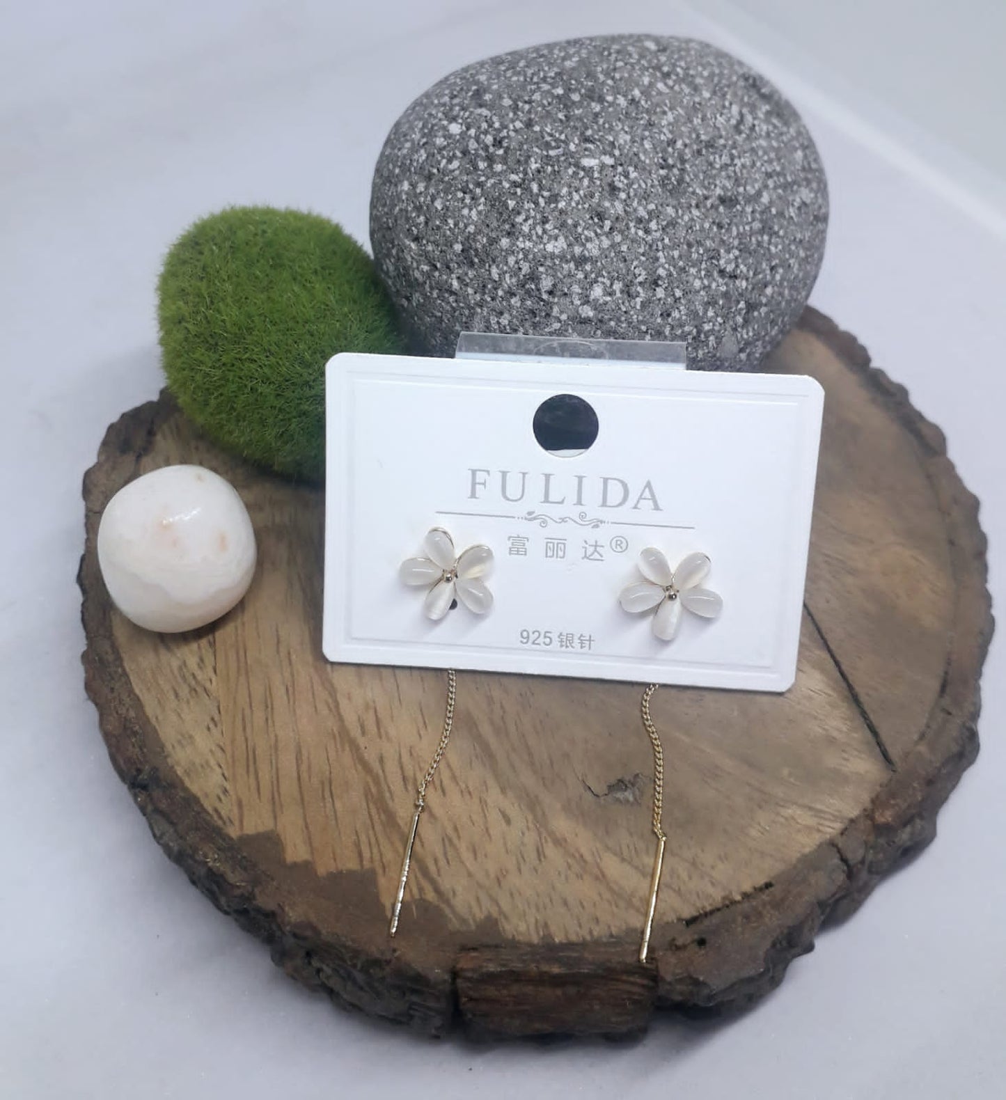 Delicate Flower Chain Earrings
