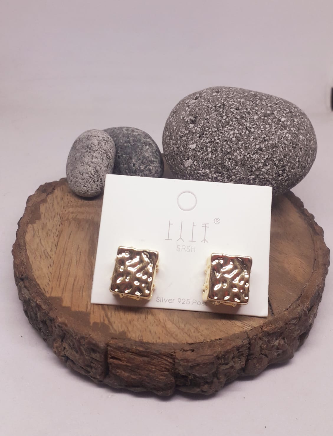 Gold Cube Studs