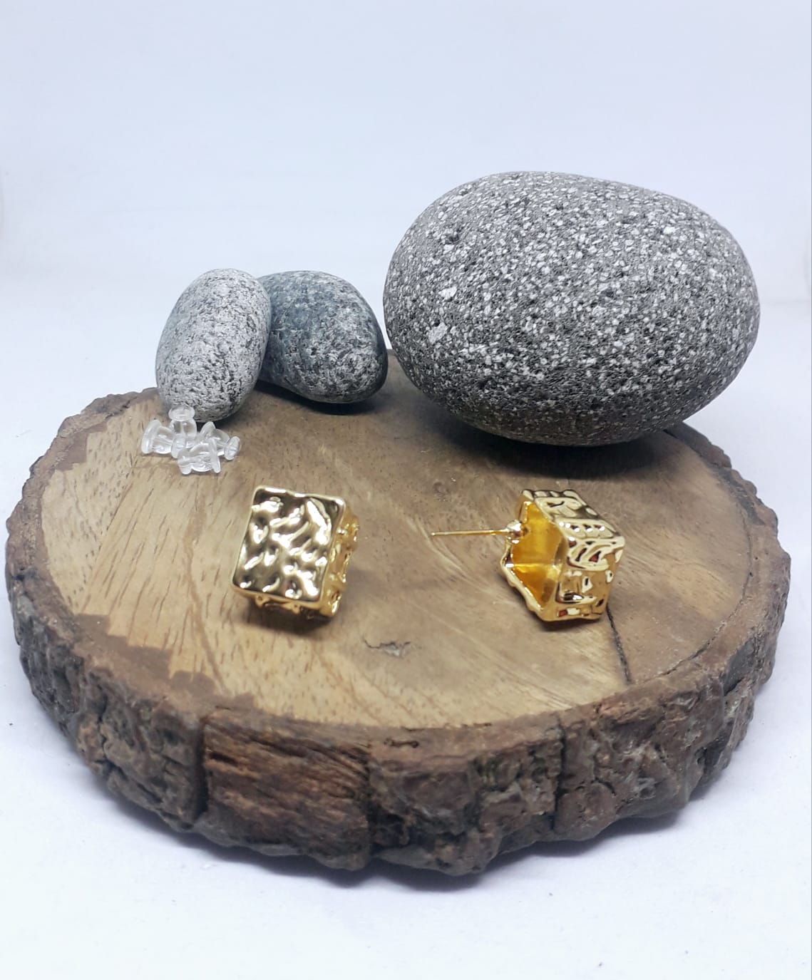Gold Cube Studs