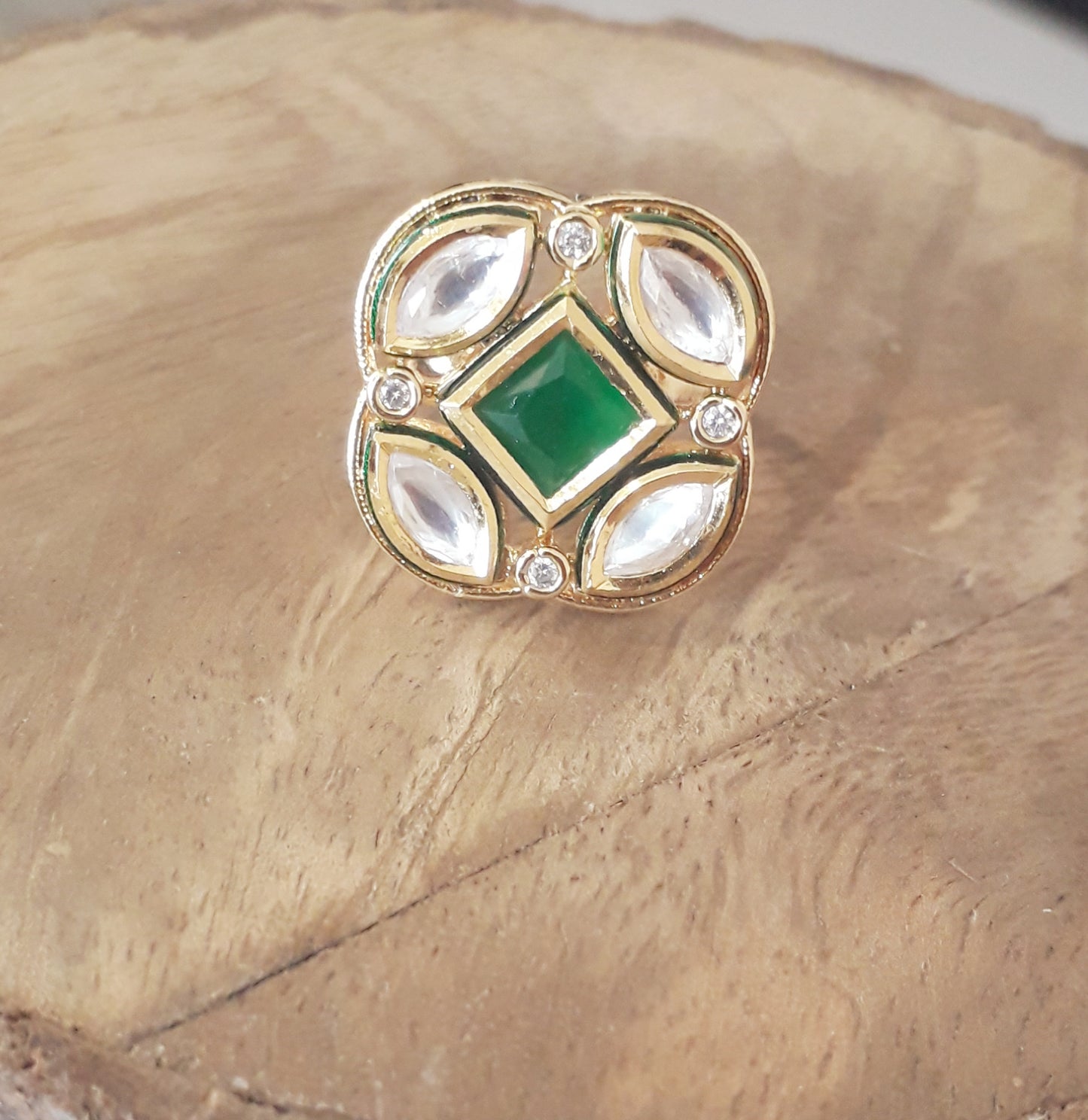Kundan Replica Finger Ring