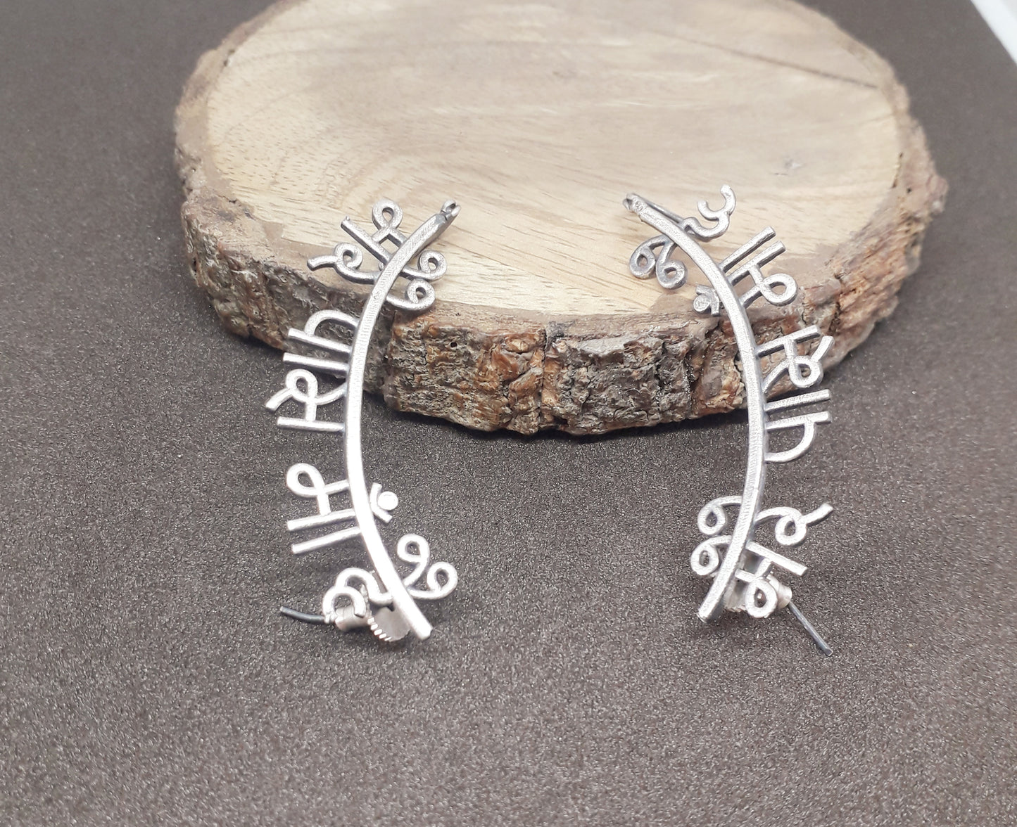 Oxidized Ear Cuff Earrings