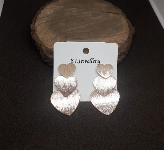 Layered Heart Earrings
