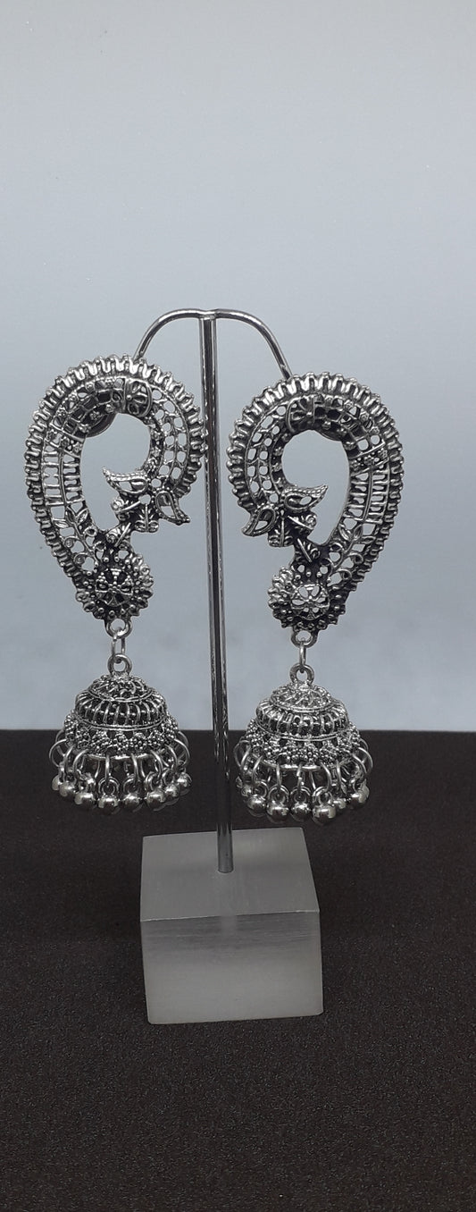 Oxidized Traditional Jhumkas