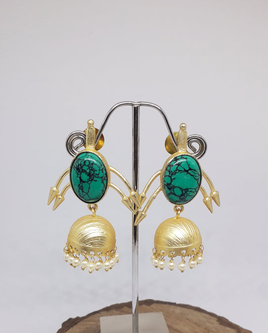 Matte Finish Contemporary Jhumkas
