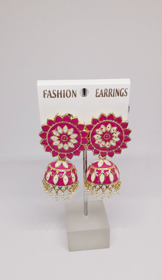 Meenakari Jhumkas