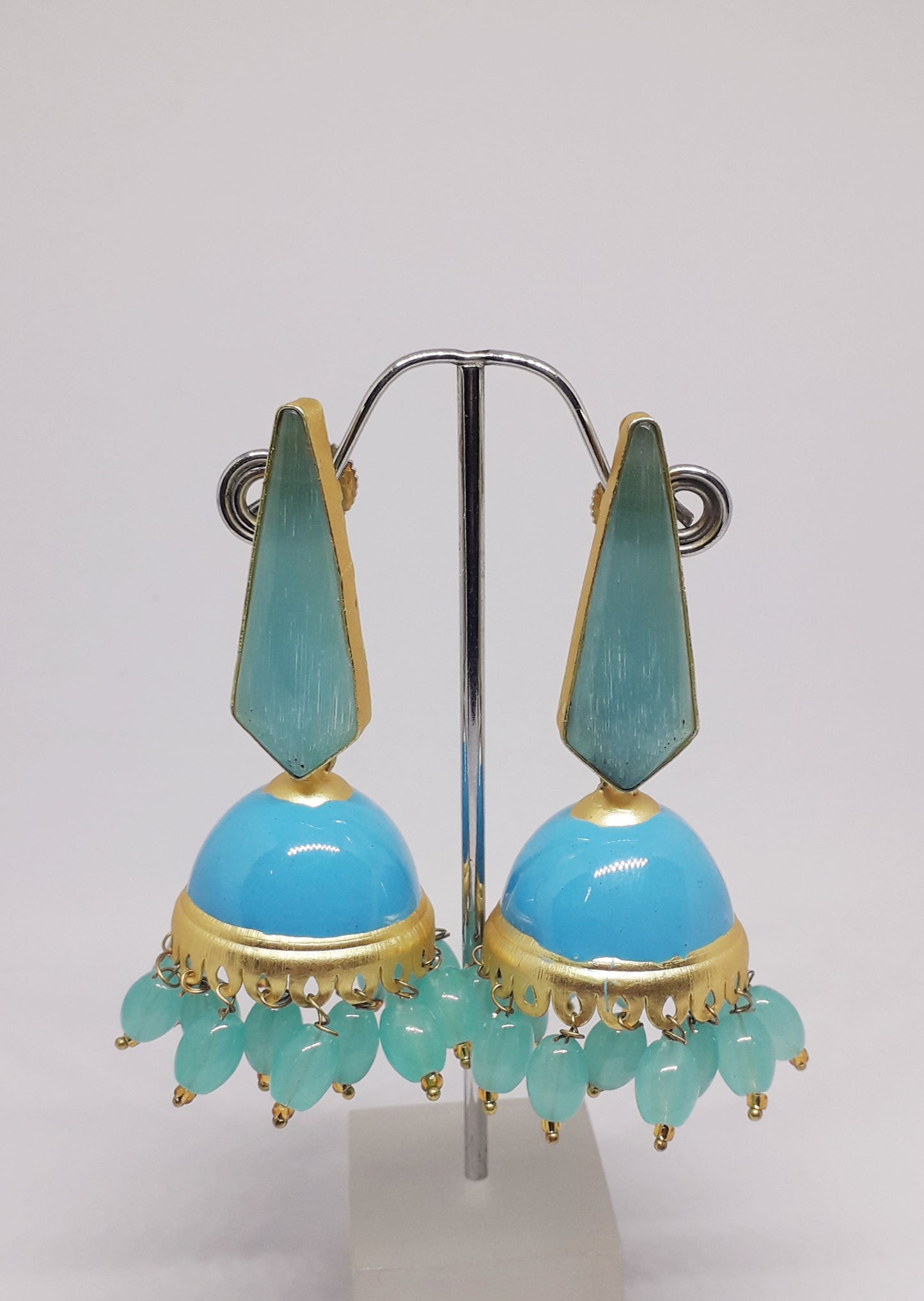 Beautiful Blue Jhumkas