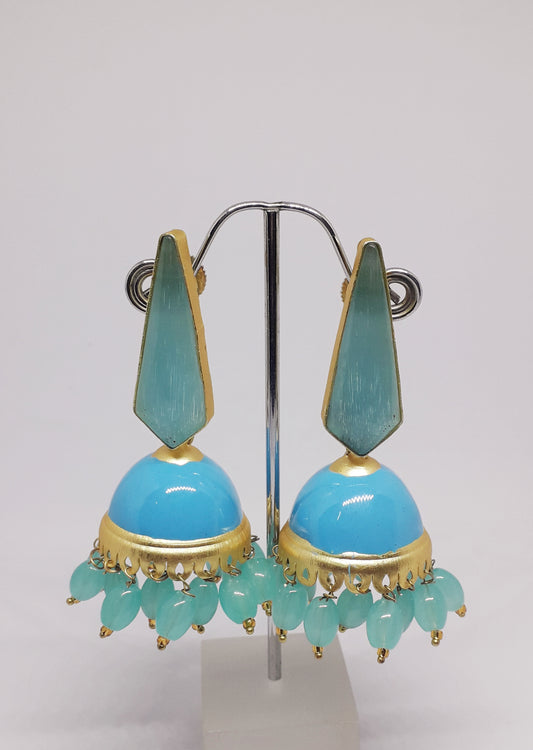 Beautiful Blue Jhumkas