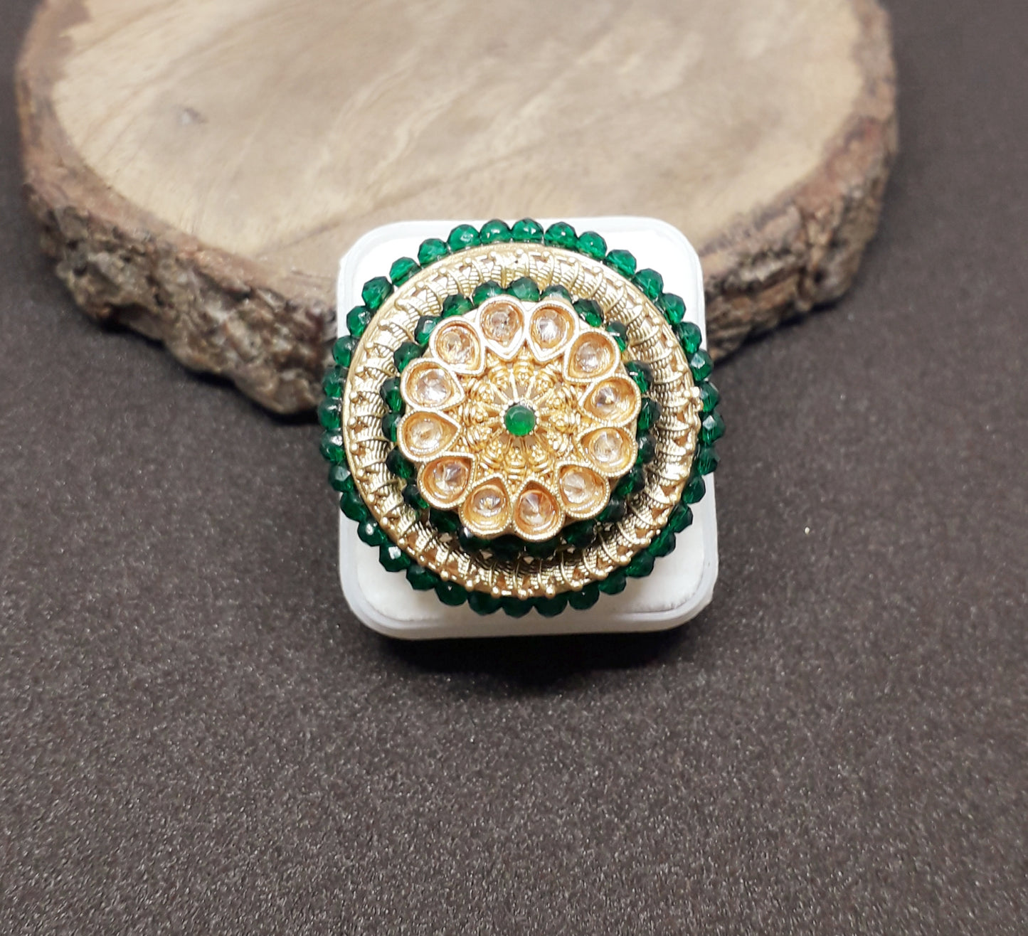 Green Finger Ring