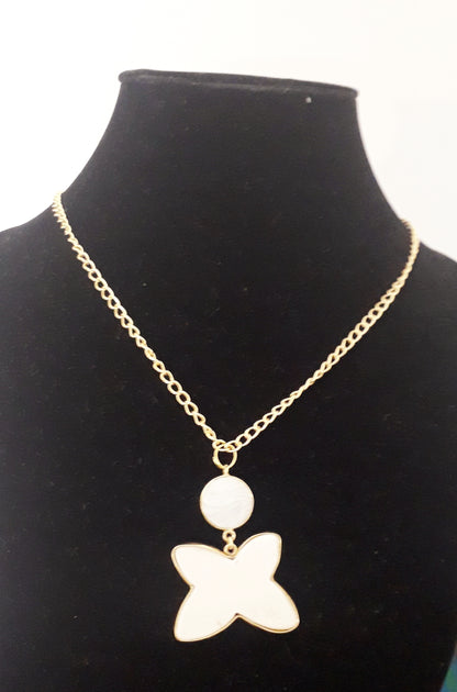 White Butterfly Pendant Chain