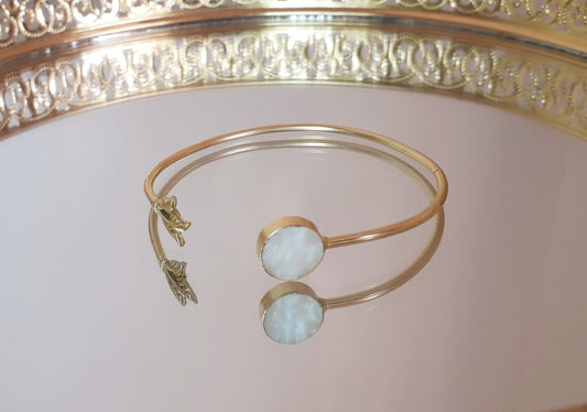 Matte Finish Greek Style Cuff Bracelet