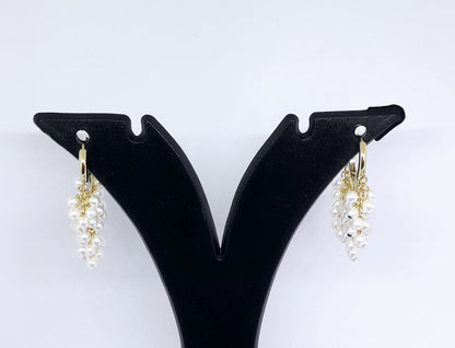 Lovely Cluster Tiny Pearl Earrings