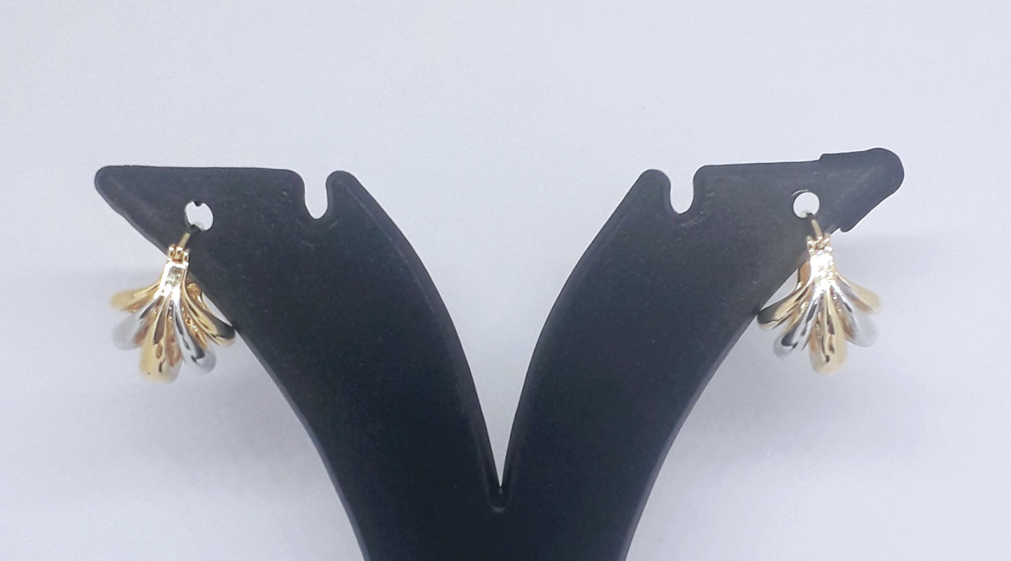 Dual Tone Trendy Earrings