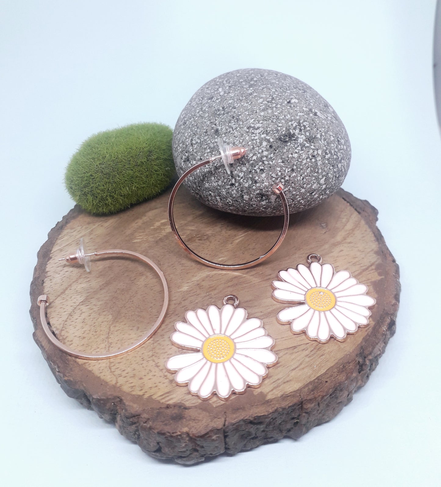 Flower Hoop 2 in 1 Earrings