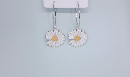Flower Hoop 2 in 1 Earrings