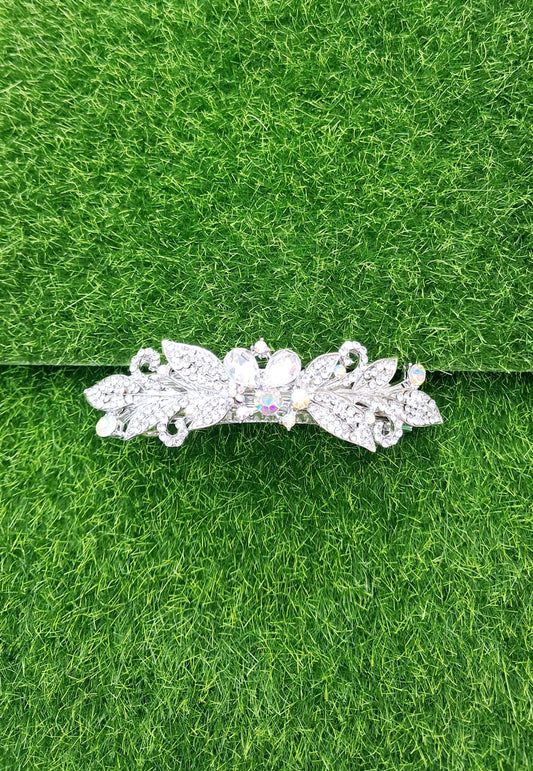 Flower Design Studded Hair clip