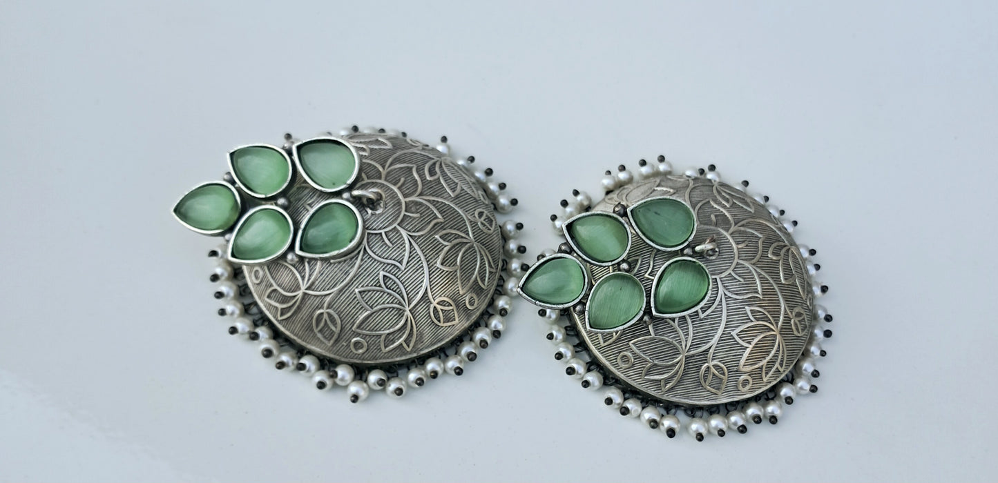 Classic Green Shade Jumbo Jhumkas