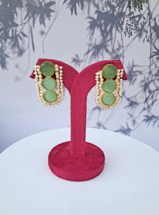 Vivid Green Shade Earrings