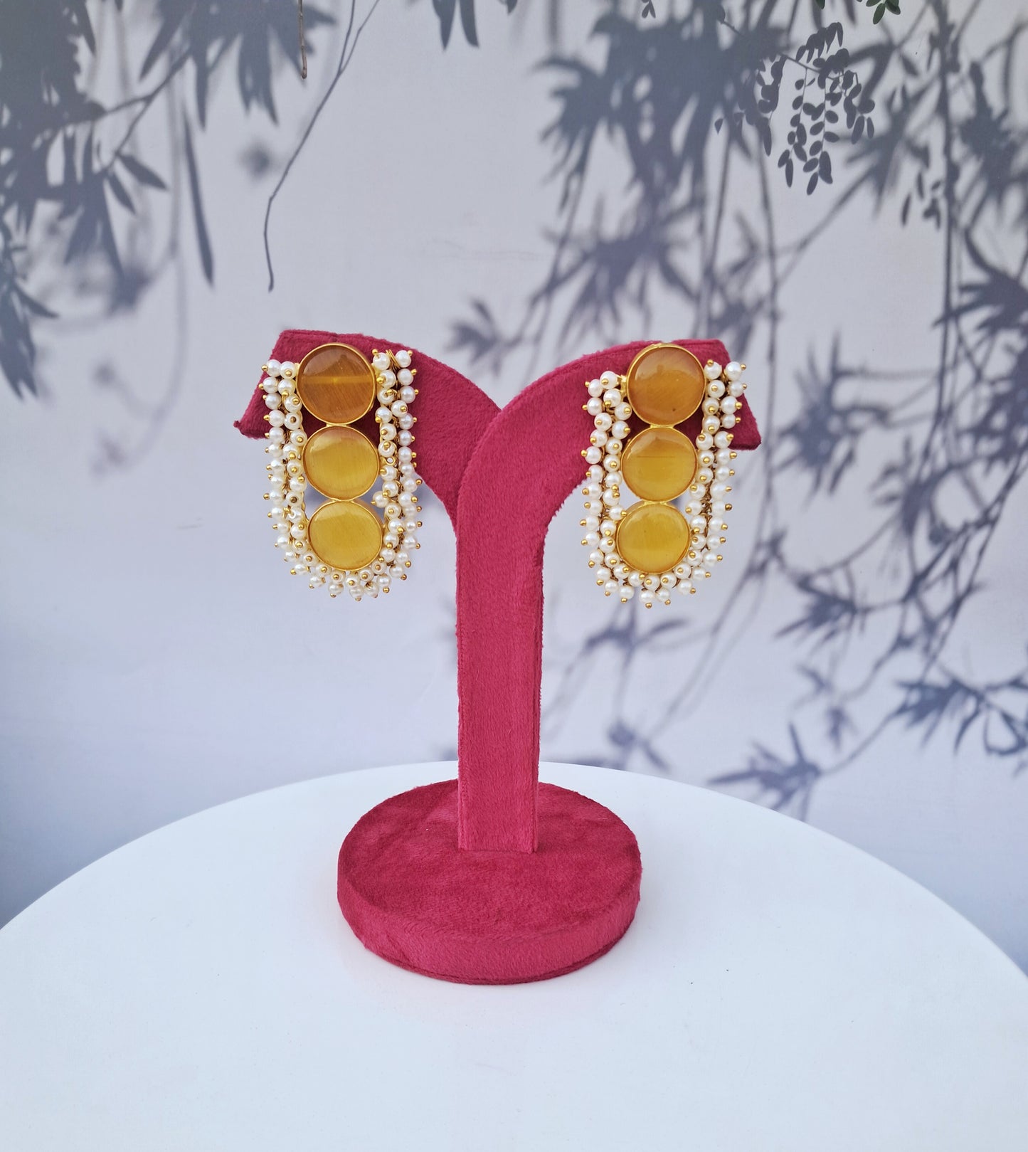 Vivid Yellow Shade Earrings