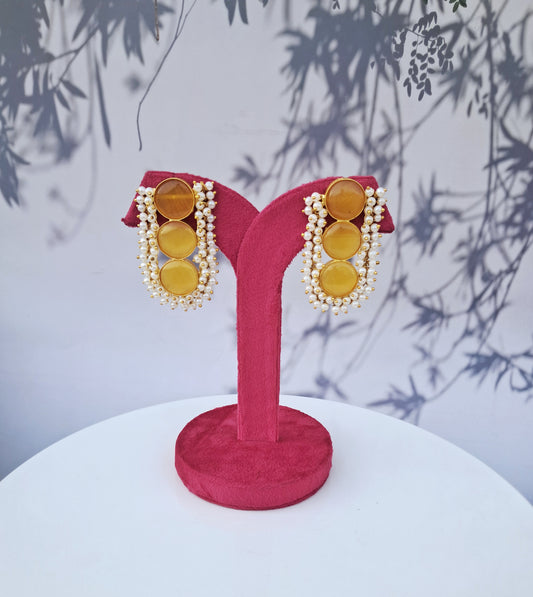 Vivid Yellow Shade Earrings