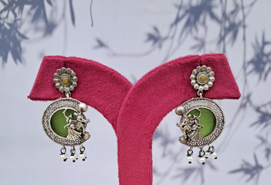 Radha Krishna Themed Earrings