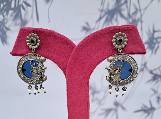 Radha Krishna Themed Earrings