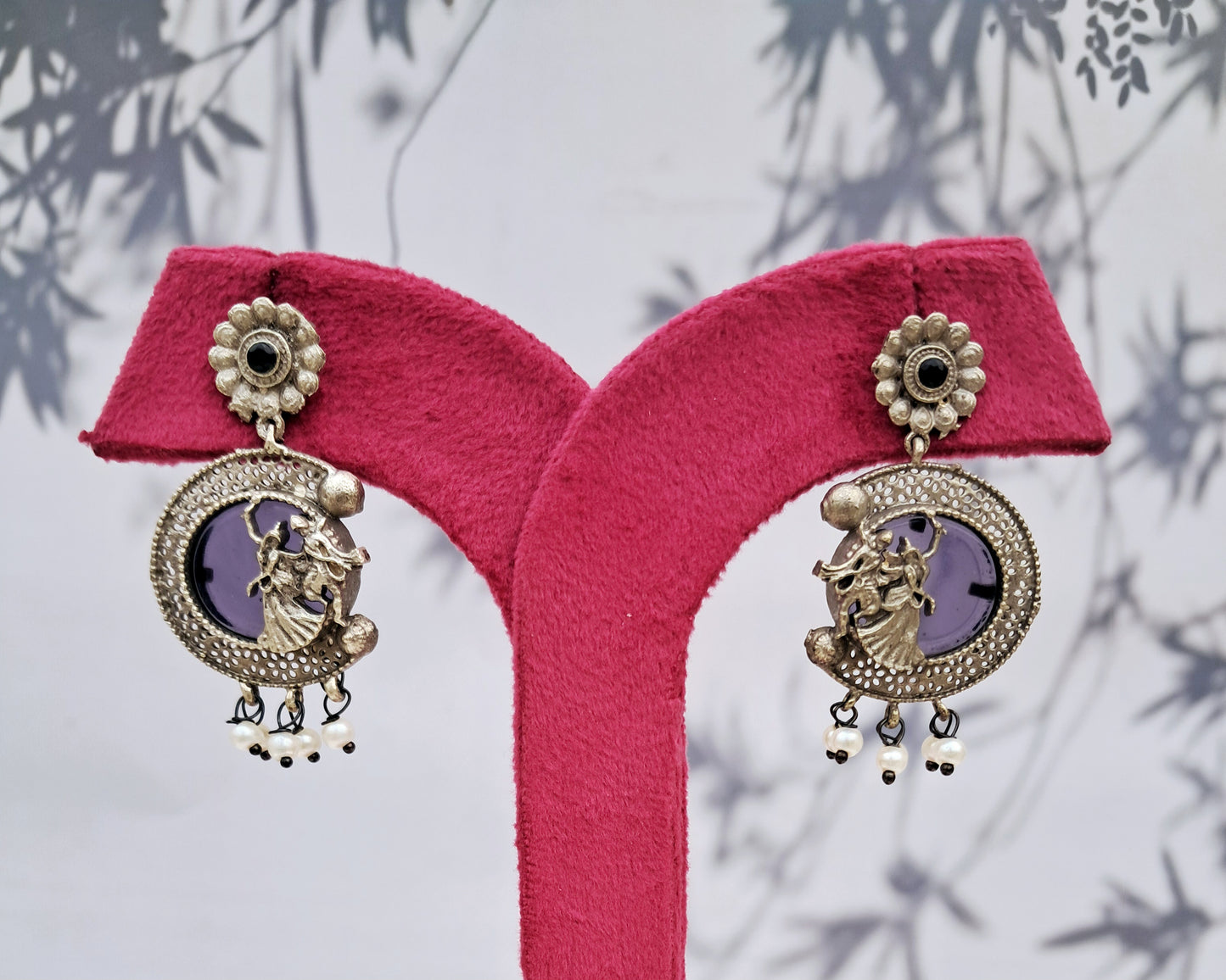 Radha Krishna Themed Earrings