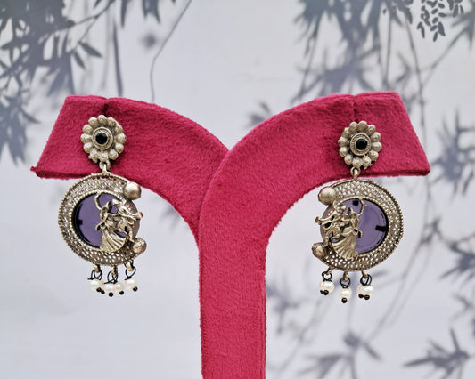 Radha Krishna Themed Earrings