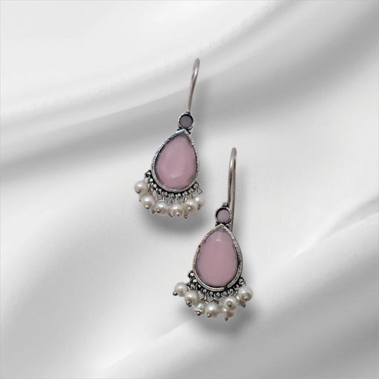 Pink Shade Traditional Danglers
