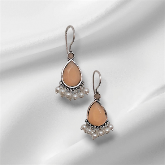 Peach Shade Traditional Danglers