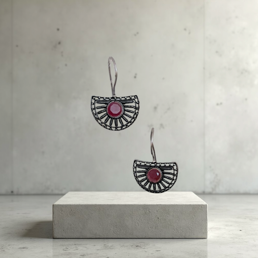Ruby Pink Shade Danglers
