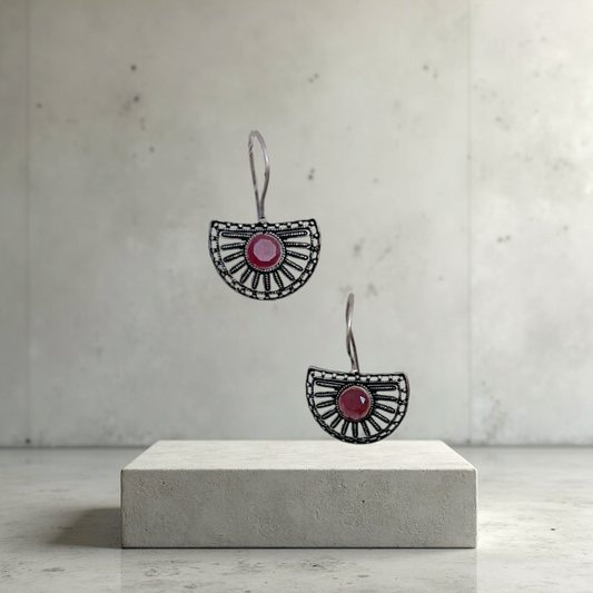 Ruby Pink Shade Danglers