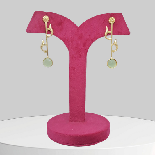 Contemporary Pastel Green Earrings