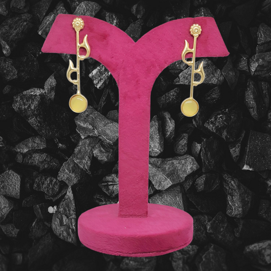Contemporary Pastel Yellow Earrings