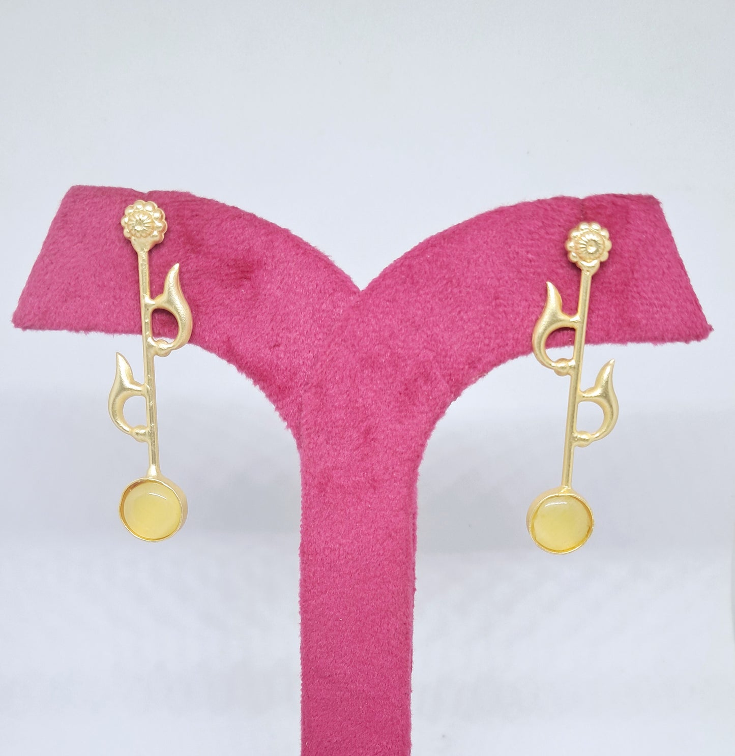 Contemporary Pastel Yellow Earrings