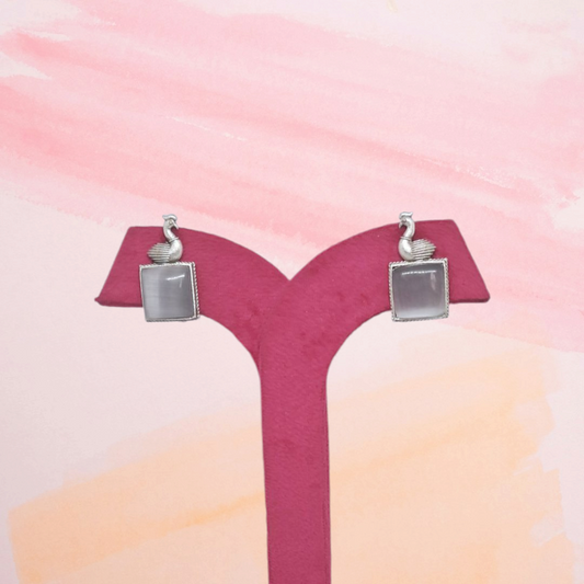 Grey Shade Bird Inspired Earrings