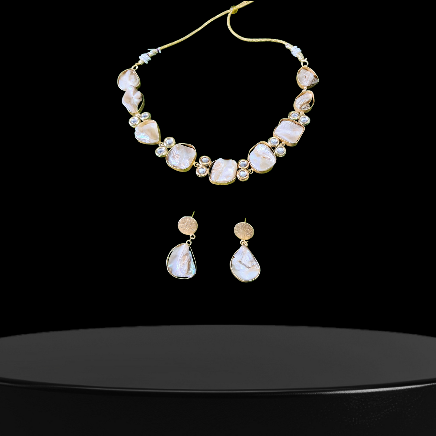 Elegant Neck Piece Set with Earrings