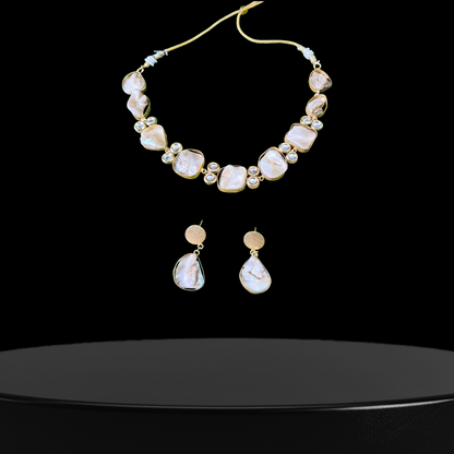 Elegant Neck Piece Set with Earrings